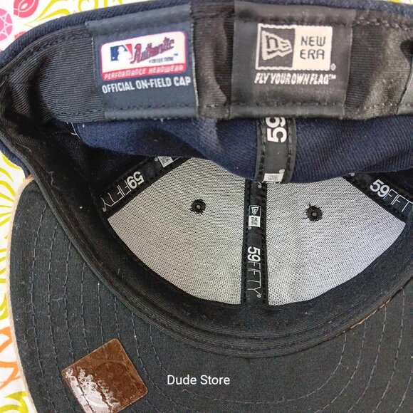 New York Yankees Navy & Camo Fitted Baseball Cap Size 7 1/4 (57.7cm) Super Clean - Picture 6 of 9